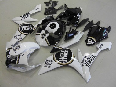 2007-2008 Black Lucky Strike Yamaha YZF R1 Motorcycle Fairings