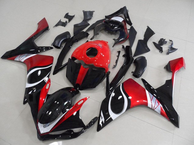 2007-2008 Black Red Glossy Yamaha YZF R1 Motorcycle Fairings 2007-2008 Black Red Glossy Yamaha YZF R1 Motorcycle Fairings