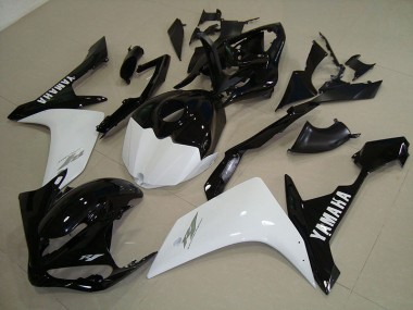 2007-2008 Black White Gold Yamaha YZF R1 Motorcycle Fairings
