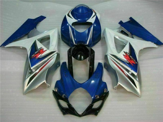 2007-2008 Blue White Suzuki GSXR 1000 Motorcycle Fairings 2007-2008 Blue White Suzuki GSXR 1000 Motorcycle Fairings