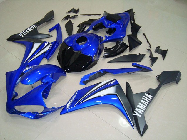 2007-2008 Blue White Yamaha YZF R1 Full Fairing Kit 2007-2008 Blue White Yamaha YZF R1 Full Fairing Kit