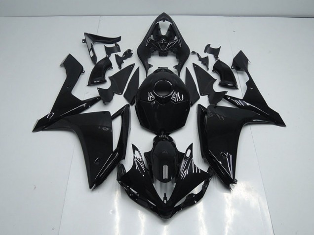 2007-2008 Glossy Black Yamaha YZF R1 Motorcycle Fairings 2007-2008 Glossy Black Yamaha YZF R1 Motorcycle Fairings