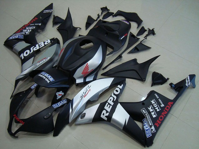 2007-2008 Matte Black Silver Repsol Honda CBR600RR Motorcycle Fairings 2007-2008 Matte Black Silver Repsol Honda CBR600RR Motorcycle Fairings