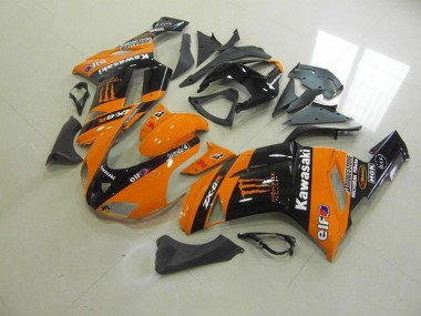 2007-2008 Orange Monster Kawasaki Ninja ZX6R Motorcycle Fairings