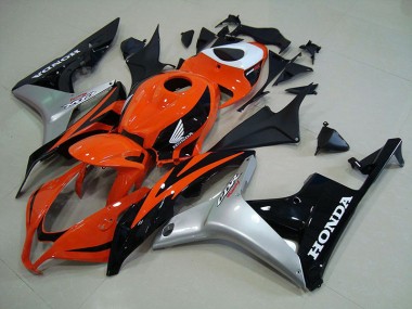 2007-2008 Orange Silver Black Honda CBR600RR Motorcycle Fairings