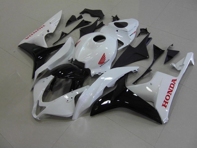 2007-2008 Pearl White Black Honda CBR600RR Motorcycle Fairings