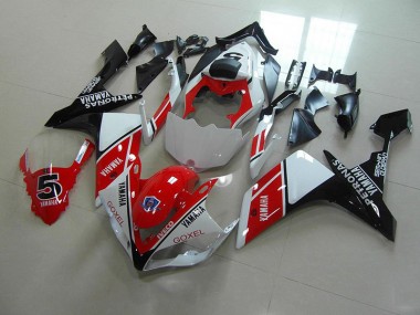 2007-2008 Red White Stickers Yamaha YZF R1 Motorcycle Fairings