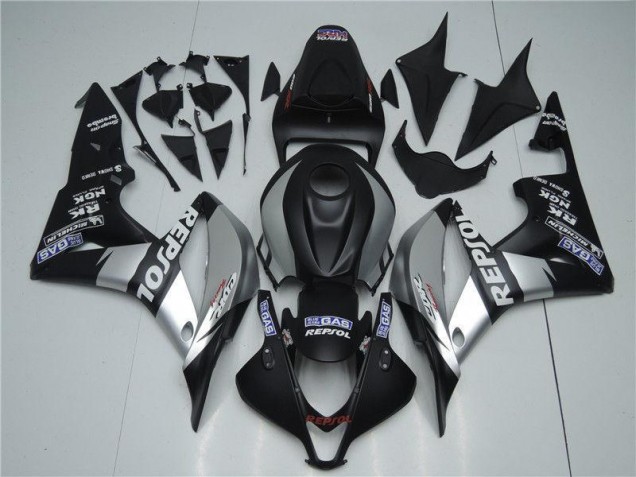 2007-2008 Silver Black Honda CBR600RR Motorcycle Fairings 2007-2008 Silver Black Honda CBR600RR Motorcycle Fairings