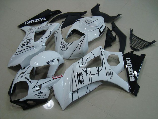 2007-2008 White Corona Suzuki GSXR 1000 Motorcycle Fairings 2007-2008 White Corona Suzuki GSXR 1000 Motorcycle Fairings