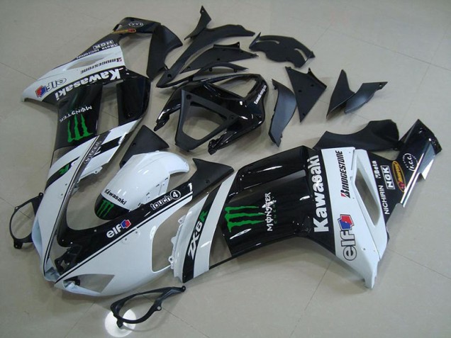 2007-2008 White Monster Kawasaki Ninja ZX6R Motorcycle Fairings 2007-2008 White Monster Kawasaki Ninja ZX6R Motorcycle Fairings