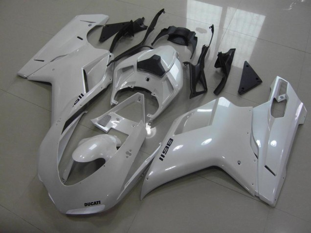 2007-2012 Pear White Black Decals Ducati 848 1098 1198 Motorcycle Fairings