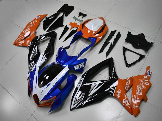 2008-2010 Blue Orange Suzuki GSXR 600/750 Motorcycle Fairings 2008-2010 Blue Orange Suzuki GSXR 600/750 Motorcycle Fairings