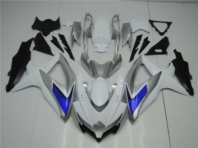 2008-2010 White Silver Blue Suzuki GSXR 600/750 Motorcycle Fairings 2008-2010 White Silver Blue Suzuki GSXR 600/750 Motorcycle Fairings