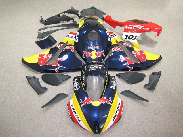 2008-2011 Blue Yellow Red Bull Honda CBR1000RR Motorcycle Fairings