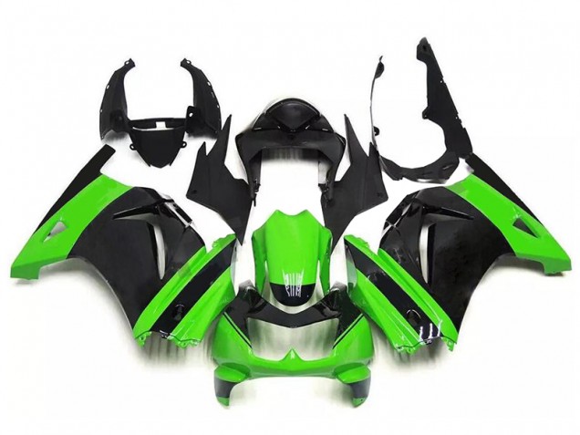 2008-2012 Green Black Kawasaki Ninja EX250 Plastic Full Fairing Kit 2008-2012 Green Black Kawasaki Ninja EX250 Plastic Full Fairing Kit