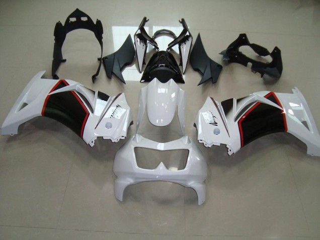 2008-2012 Pearl White Black Kawasaki Ninja ZX250R Motorcycle Fairings & Bodywork 2008-2012 Pearl White Black Kawasaki Ninja ZX250R Motorcycle Fairings & Bodywork