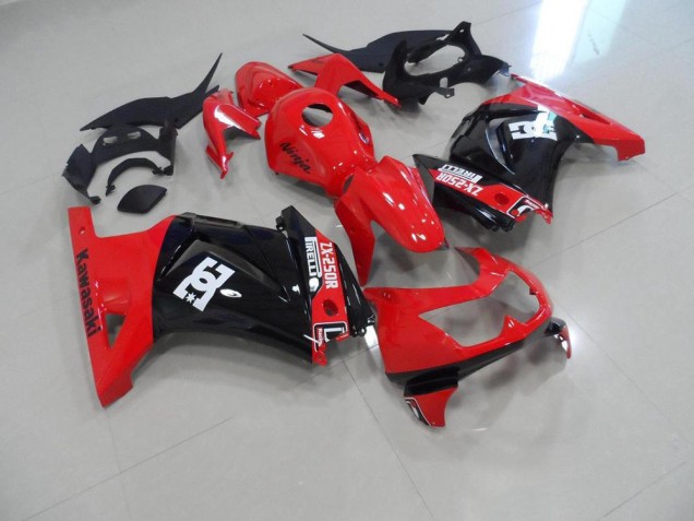 2008-2012 Red Black Kawasaki Ninja ZX250R Motorcycle Fairings & Bodywork 2008-2012 Red Black Kawasaki Ninja ZX250R Motorcycle Fairings & Bodywork