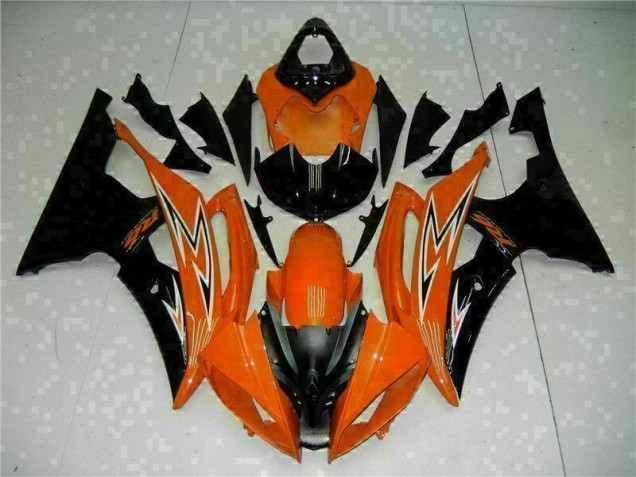 2008-2016 Orange Black Yamaha YZF R6 Motorcycle Fairings 2008-2016 Orange Black Yamaha YZF R6 Motorcycle Fairings