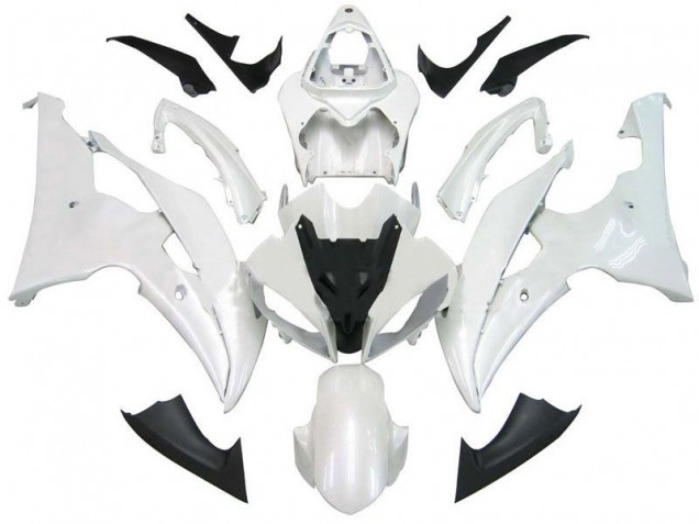 2008-2016 Pearl White Yamaha YZF R6 Motorcycle Fairings & Bodywork 2008-2016 Pearl White Yamaha YZF R6 Motorcycle Fairings & Bodywork