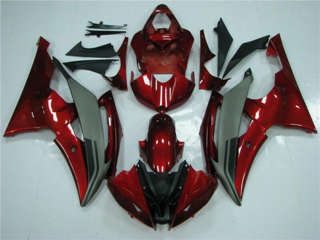 2008-2016 Red Grey Yamaha YZF R6 Motorcycle Fairings 2008-2016 Red Grey Yamaha YZF R6 Motorcycle Fairings