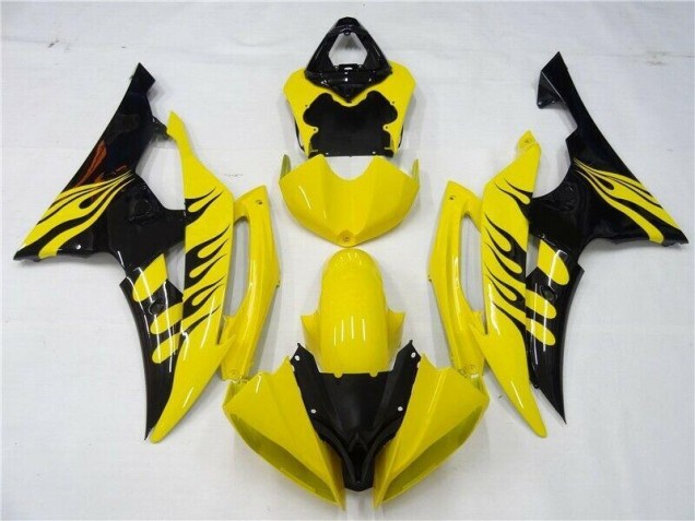 2008-2016 Yellow Black Yamaha YZF R6 Abs Motorcycle Fairings 2008-2016 Yellow Black Yamaha YZF R6 Abs Motorcycle Fairings