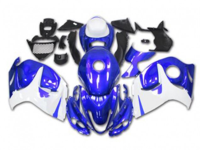 2008-2019 Blue White Suzuki GSXR 1300 Full Fairing Kit 2008-2019 Blue White Suzuki GSXR 1300 Full Fairing Kit