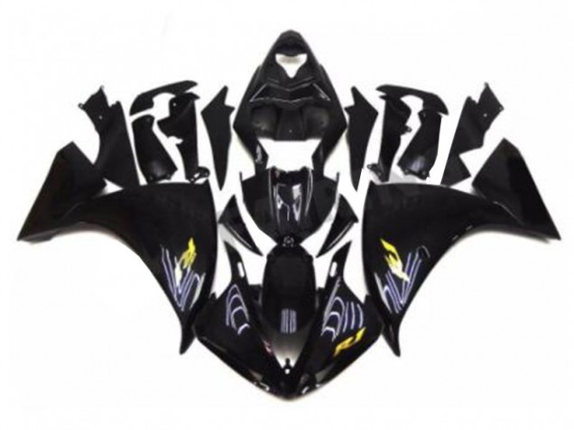 2009-2011 Black Yamaha YZF R1 Motorcycle Fairings 2009-2011 Black Yamaha YZF R1 Motorcycle Fairings