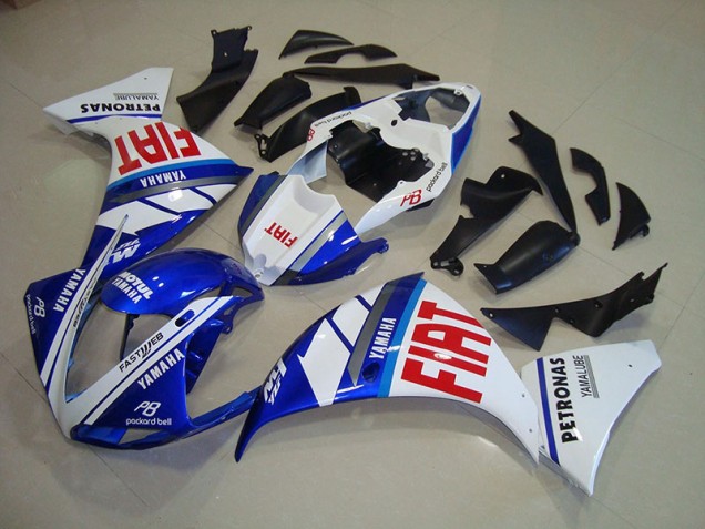 2009-2011 Blue White Fiat Yamaha YZF R1 Motorcycle Fairings 2009-2011 Blue White Fiat Yamaha YZF R1 Motorcycle Fairings