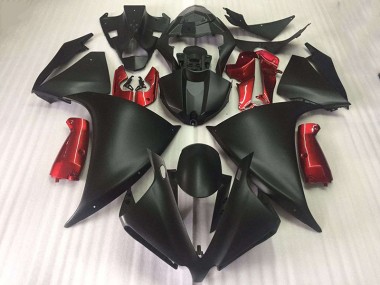2009-2011 Matte Black Glossy Red Yamaha YZF R1 Motorcycle Fairings