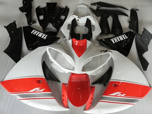 2009-2011 Racy Red White Black Yamaha YZF R1 Motorcycle Fairings