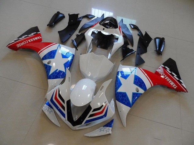 2009-2011 White Black Ducati Star Yamaha YZF R1 Motorcycle Fairings