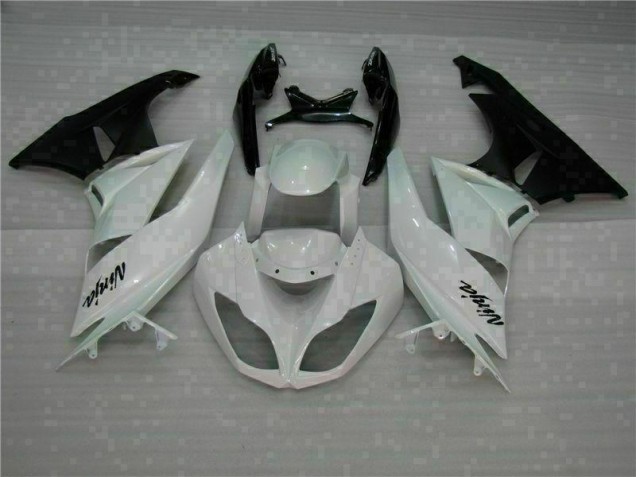 2009-2012 White Black Kawasaki Ninja ZX6R Fairing Kit 2009-2012 White Black Kawasaki Ninja ZX6R Fairing Kit