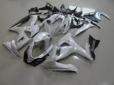 2009-2016 Pearl White and Black Suzuki GSXR 1000 Motorcycle Fairings