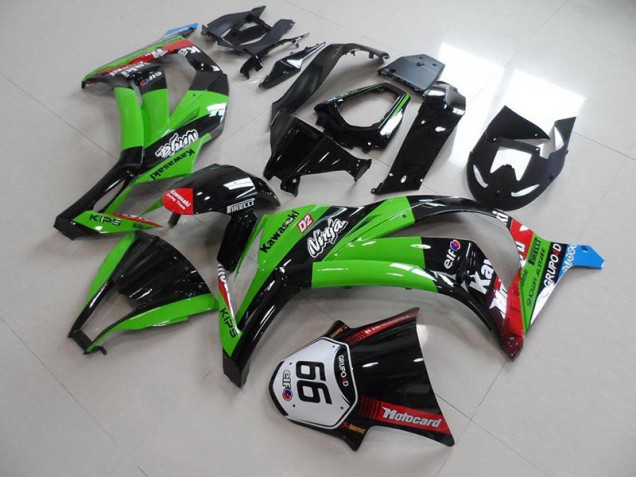 2011-2015 Green Black with Number 66 Kawasaki Ninja ZX10R Motorcycle Fairings 2011-2015 Green Black with Number 66 Kawasaki Ninja ZX10R Motorcycle Fairings