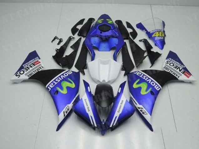 2012-2014 Blue White Black Yamaha YZF R1 Motorcycle Fairings 2012-2014 Blue White Black Yamaha YZF R1 Motorcycle Fairings
