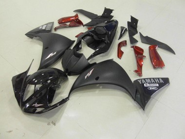2012-2014 Matte Black Yamaha YZF R1 Motorcycle Fairings & Bodywork
