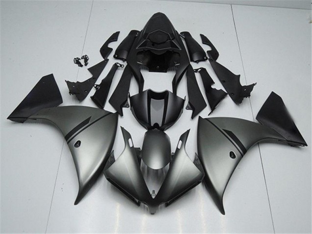 2012-2014 Matte Grey Black Yamaha YZF R1 Motorcycle Fairings 2012-2014 Matte Grey Black Yamaha YZF R1 Motorcycle Fairings