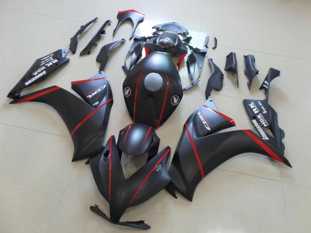 2012-2016 Matte Bladk with Red Stripe Honda CBR1000RR Motorcycle Fairings 2012-2016 Matte Bladk with Red Stripe Honda CBR1000RR Motorcycle Fairings