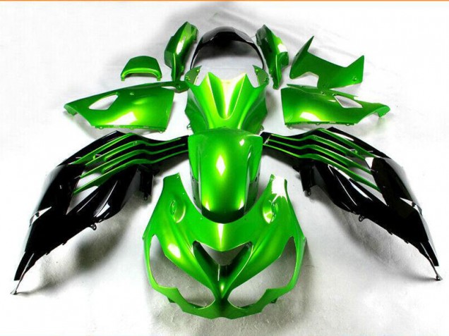 2012-2019 Black Green Kawasaki Ninja ZX14R Injection Fairing Kit 2012-2019 Black Green Kawasaki Ninja ZX14R Injection Fairing Kit