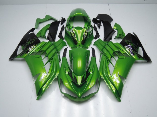 2012-2019 Green Flame Kawasaki Ninja ZX14R Motorcycle Fairings 2012-2019 Green Flame Kawasaki Ninja ZX14R Motorcycle Fairings