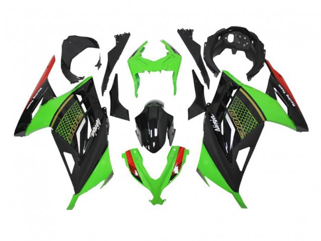 2013-2016 Green Black Kawasaki Ninja EX300 Motorcycle Fairings