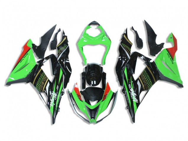 2013-2018 Green Black Kawasaki Ninja ZX6R Motorcycle Fairings 2013-2018 Green Black Kawasaki Ninja ZX6R Motorcycle Fairings