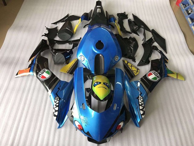 2015-2019 Blue Shark Yamaha YZF R1 Motorcycle Fairings 2015-2019 Blue Shark Yamaha YZF R1 Motorcycle Fairings