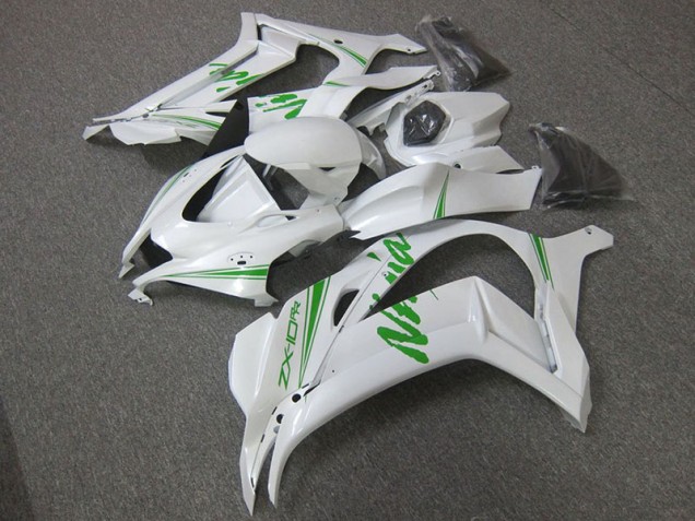 2016-2019 White Green Kawasaki Ninja ZX10R Motorcycle Fairings 2016-2019 White Green Kawasaki Ninja ZX10R Motorcycle Fairings