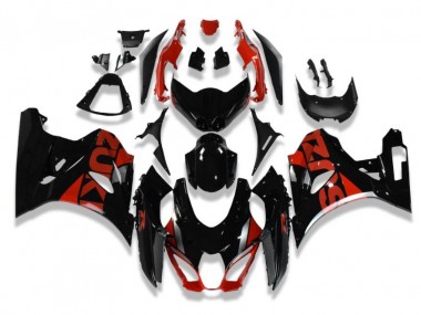 2017-2019 Black Red Suzuki GSXR 1000 Motorcycle Fairings